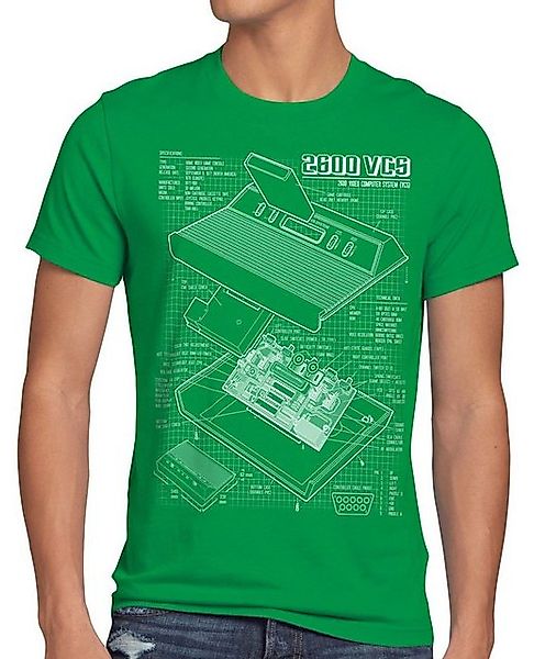 style3 T-Shirt VCS 2600 Heimcomputer Blaupause classic atari gamer80er retr günstig online kaufen