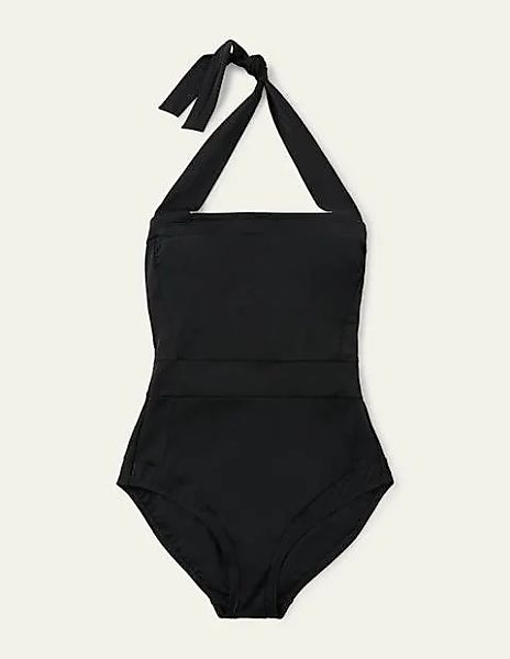 Santorini Neckholder-Badeanzug Damen Boden, Schwarz günstig online kaufen