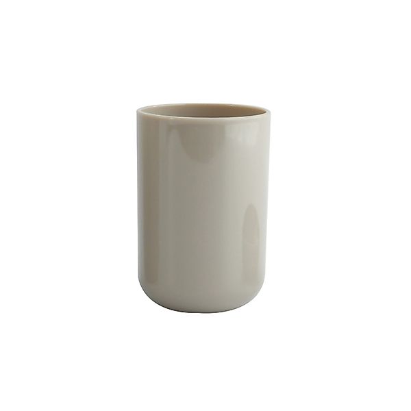 MSV Zahnputzbecher Inagua Polystyrol Ø 7,1 cm x 10,5 cm Taupe günstig online kaufen