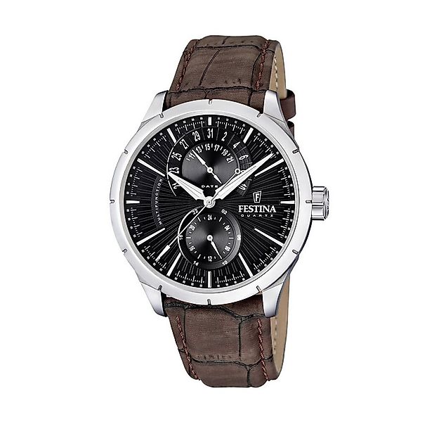 Festina Quarzuhr Herrenuhr Klassische Armbanduhr, schwarzes Zifferblatt, F1 günstig online kaufen