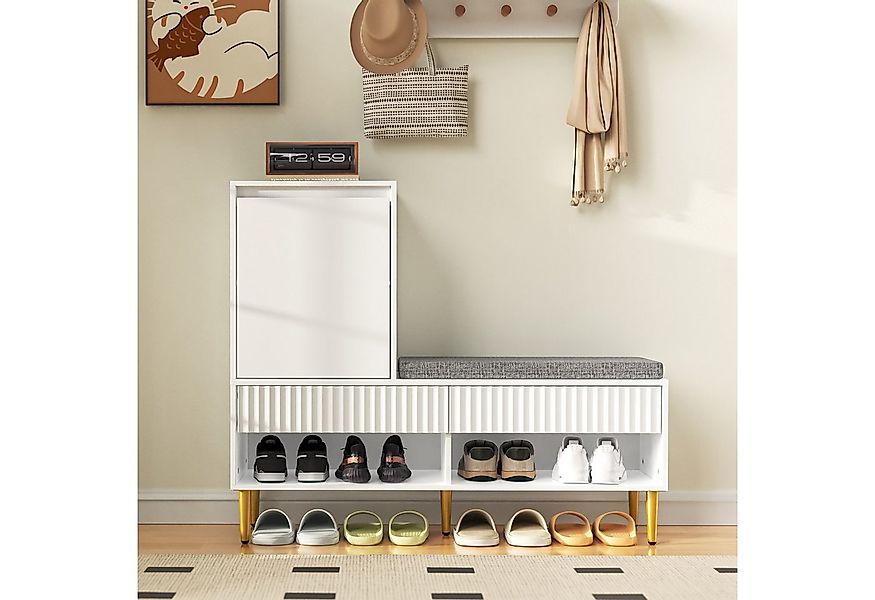 Flieks Schuhschrank Schuhkommode mit 2 Schubladen, 1 Türen und verstellbare günstig online kaufen