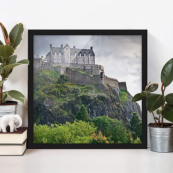 Bild mit Rahmen - Quadrat Edinburgh Castle günstig online kaufen