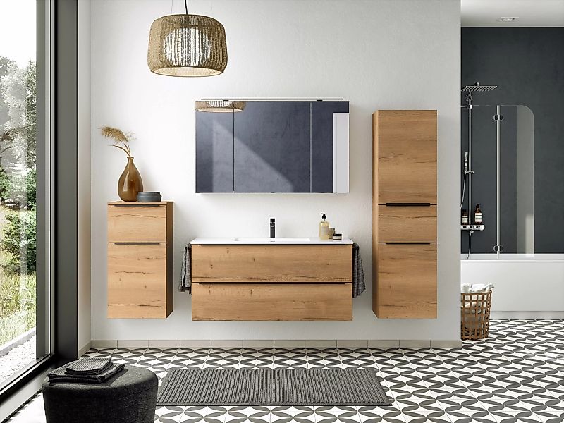 nobilia® Badmöbel-Set Levere, (2-St., vormontiert, mit günstig online kaufen