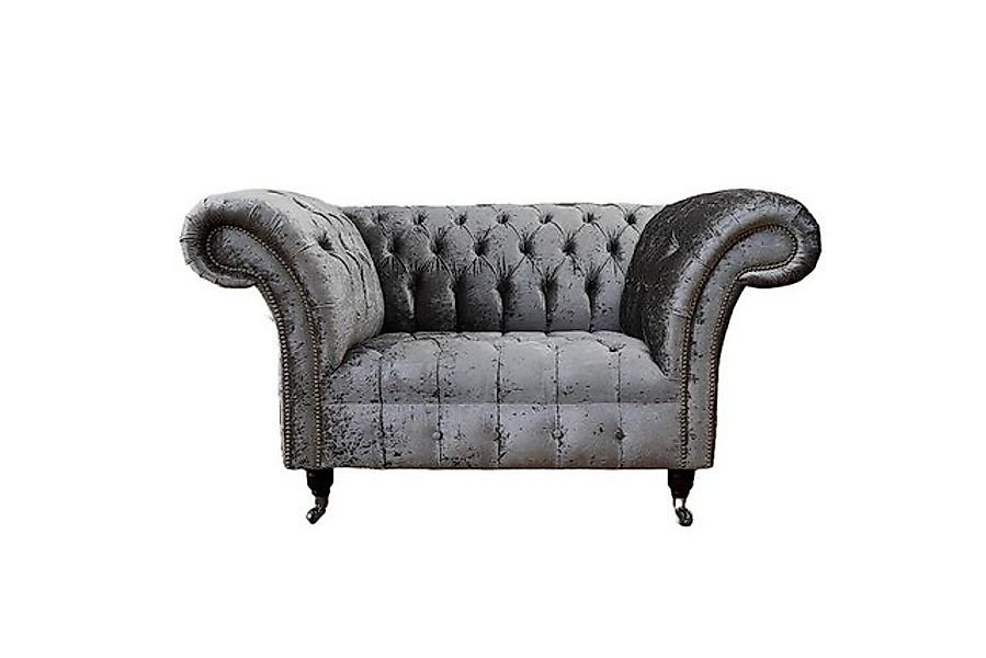 Xlmoebel Chesterfield-Sofa Einzelsofa Chesterfield mit Polsterung aus Stoff günstig online kaufen