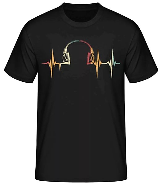 Kopfhörer Herzschlag · Männer Basic T-Shirt günstig online kaufen
