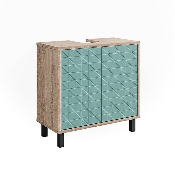 Vicco Waschbeckenunterschrank Agasta Mintgrün/Sonoma 56 x 57 cm günstig online kaufen