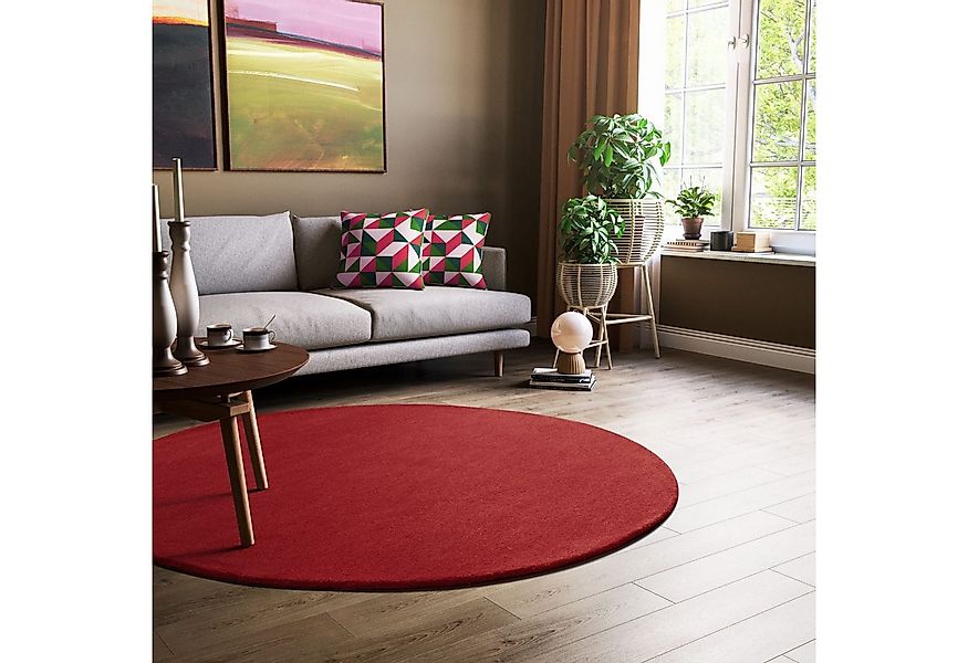 Steffensmeier Wollteppich Jaipur Rund, rund, Gabbeh, handgetuftet günstig online kaufen