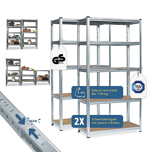 Grafner Schwerlastregal Schwerlastregal Lagerregal 2er Set günstig online kaufen