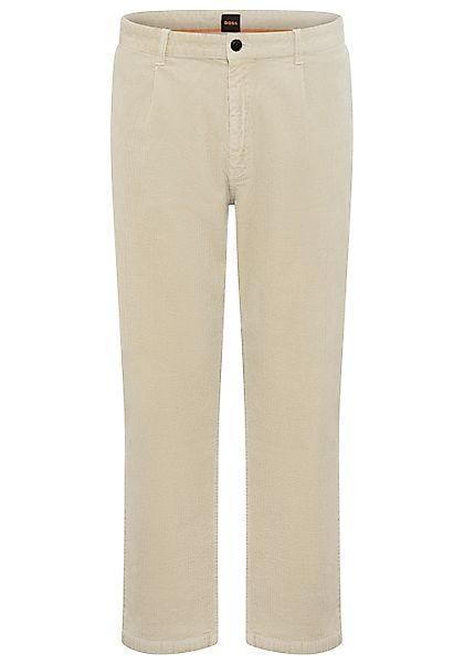 BOSS ORANGE Cordhose "Pleated" tapered fit, Feincord-Qualität, Bundfalte günstig online kaufen