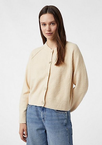 comma Cardigan Strickjacke Kurzer Strickcardigan aus Bouclé günstig online kaufen