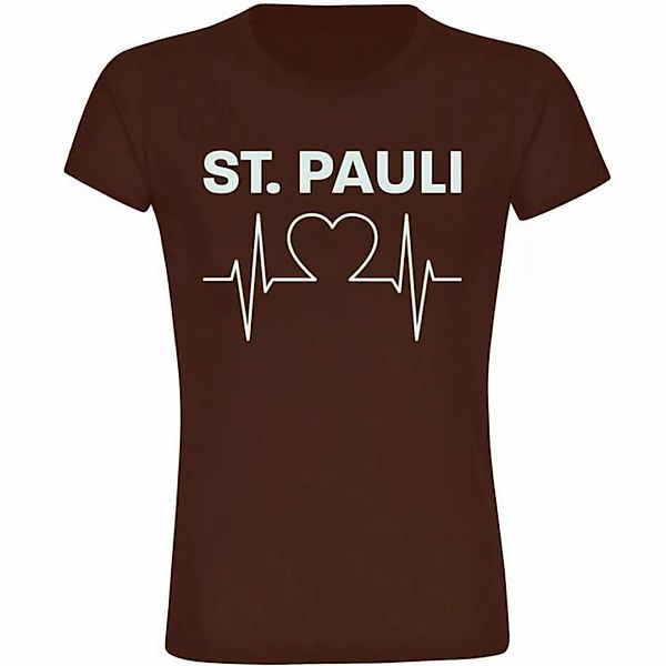 multifanshop T-Shirt Damen St. Pauli - Herzschlag - Frauen günstig online kaufen
