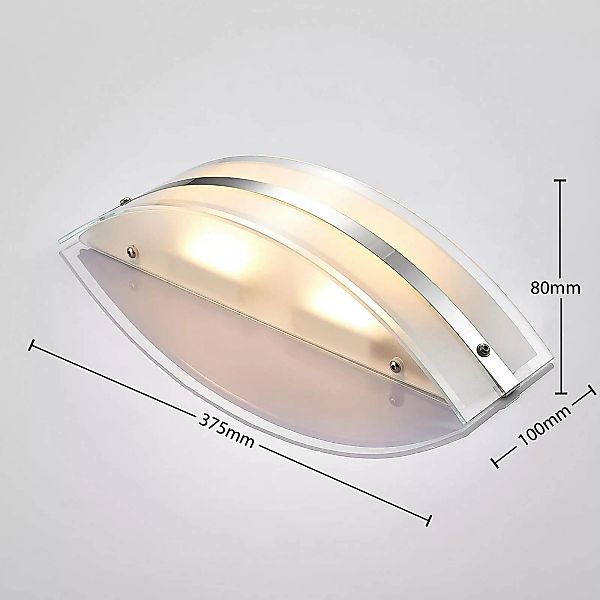 LED-Wandleuchte Zinka aus Glas, 37,5 cm günstig online kaufen