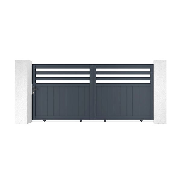 Casanoov Schiebetor Aus Aluminium Nevis 300x160cm Grau günstig online kaufen