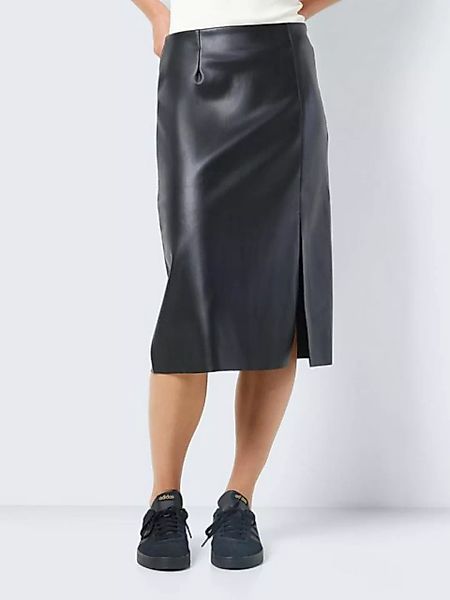 Noisy may Lederimitatrock "NMCLARA HW SLIT MIDI LENGTH SKIRT" günstig online kaufen