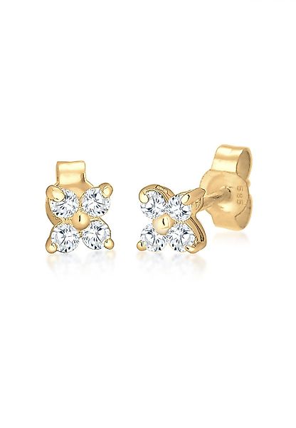 Elli Premium Paar Ohrstecker Blume Zirkonia günstig online kaufen