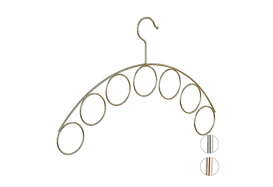 relaxdays Kleiderbügel mit Schalhalt, gold günstig online kaufen