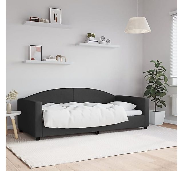 vidaXL Bett, Tagesbett Schwarz 90x190 cm Stoff günstig online kaufen
