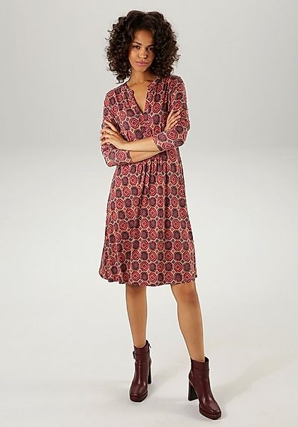 Aniston CASUAL Jerseykleid, mit farbharmonischem Retro-Druck günstig online kaufen