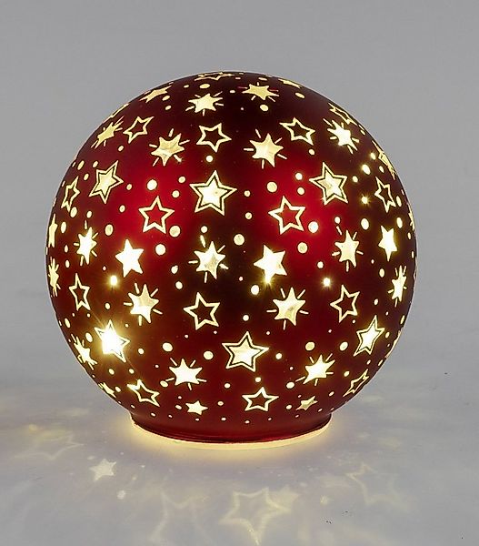 formano Weihnachtsfigur Deko Kugel Licht Gold LED-Licht mit Timer Weihnacht günstig online kaufen
