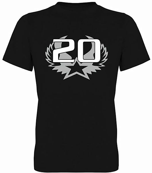 G-graphics T-Shirt 20 – Stern mit Flügeln Herren T-Shirt, zum 20ten Geburts günstig online kaufen