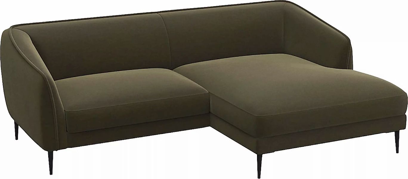 FLEXLUX Ecksofa "Belle Designsofa, bequem durch Kaltschaum im Sitz, L-Form" günstig online kaufen