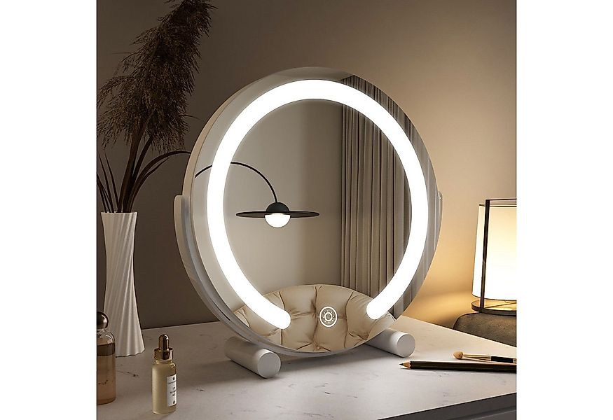 WDWRITTI Schminkspiegel mit beleuchtung Standspiegel klein Tischspiegel 3 L günstig online kaufen