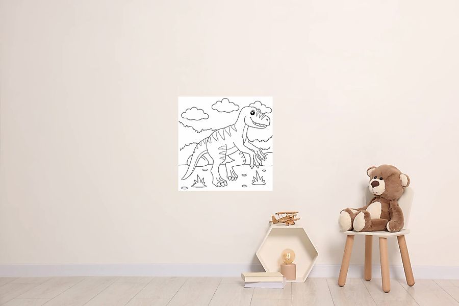 queence Wandsticker "Dino" DIY-Wandsticker zum Bemalen günstig online kaufen