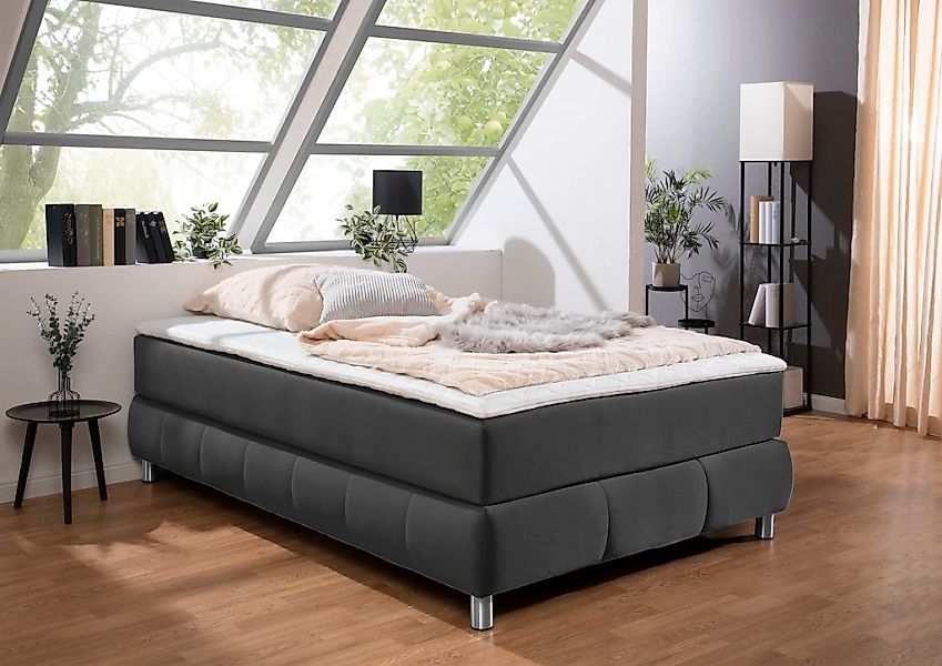 Home affaire Boxspringbett "Salo" Ohne Kopfteil, inkl. Topper, auch in Über günstig online kaufen