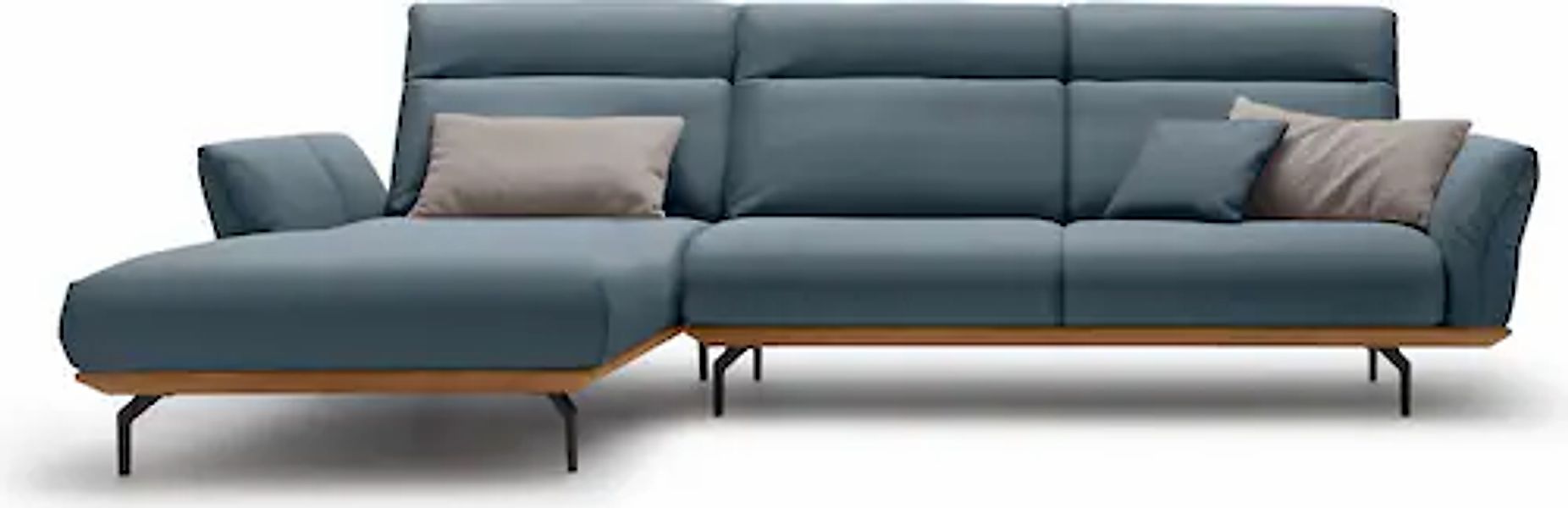 Creation BY ROLF BENZ Ecksofa »CR.460«, Sockel in Nussbaum, Winkelfüße in U günstig online kaufen