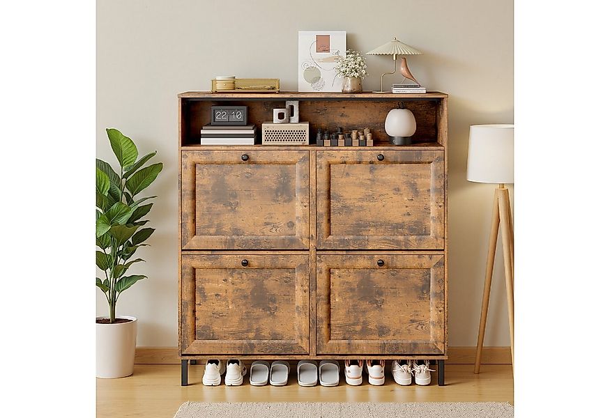 Bealife Schuhschrank Schuhregal Mit 4 Türen, für 18-24 Paar Schuhe für den günstig online kaufen