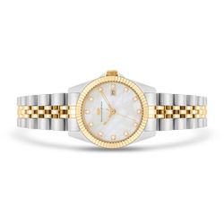 Rhodenwald & Söhne Quarzuhr Cassina silber/gelbgold, günstig online kaufen