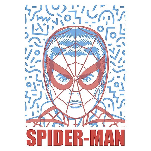 Komar Wandbild Marvel Spider-Man Face 50 cm x 70 cm Blau günstig online kaufen
