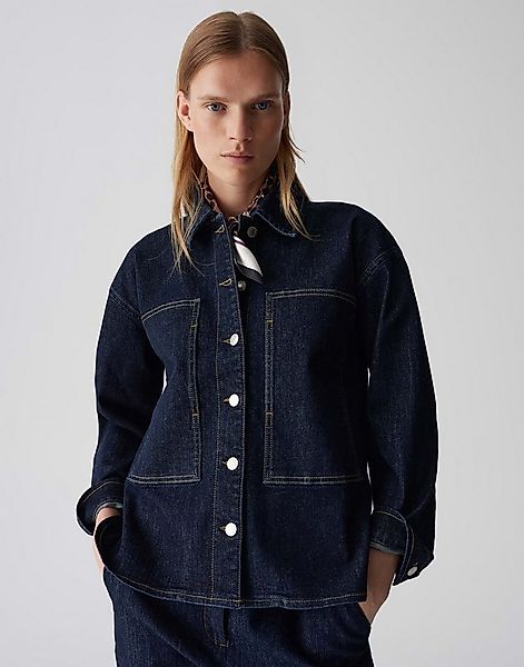 OPUS PANTS Jeansjacke JOKINA in rinse wash Schlitze in den Seiten, große Br günstig online kaufen