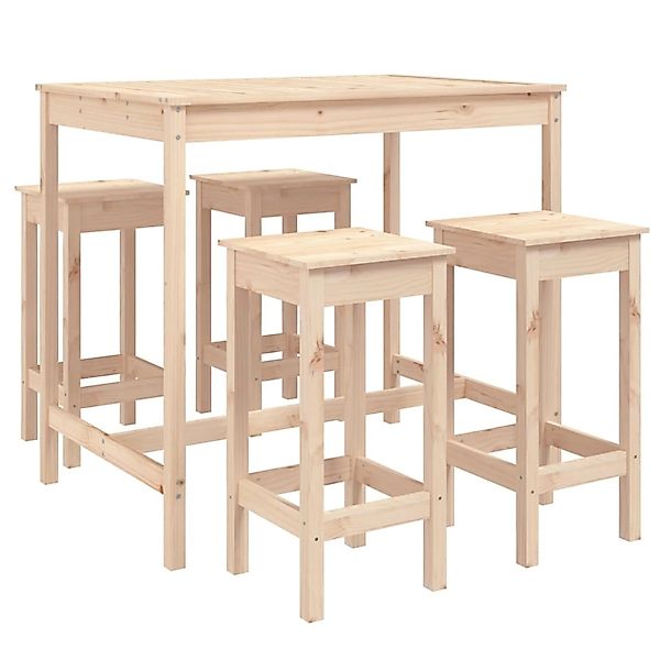 vidaXL 5-Tlg Gartenbar-Set Massivholz Kiefer 3154745 günstig online kaufen