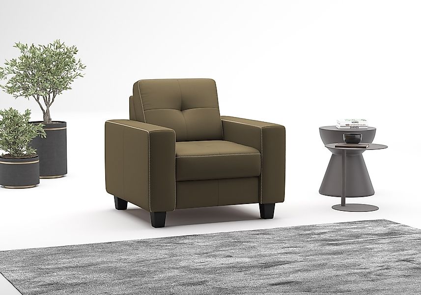 Home affaire Sessel "Varese" Kreuznaht in beige günstig online kaufen