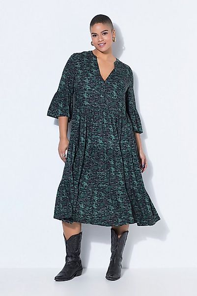 Studio Untold Maxikleid Maxikleid A-Line Camouflage 3/4-Ärmel günstig online kaufen