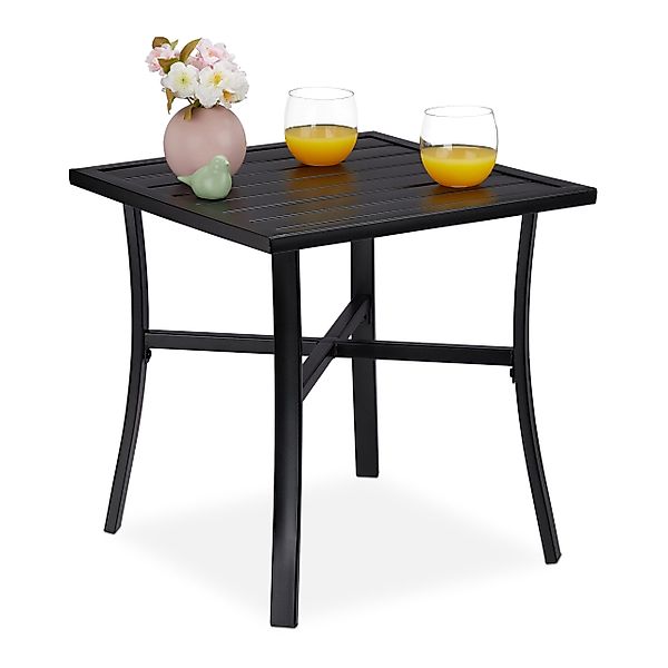 relaxdays Gartentisch Schwarzer Gartentisch günstig online kaufen
