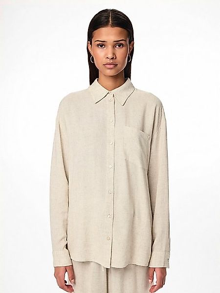 pieces Hemdbluse PCPIA LS LOOSE SHIRT WVN NOOS mit Leinen günstig online kaufen