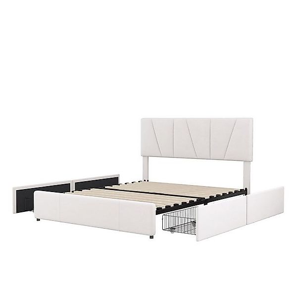 REDOM Bett Doppelbett Gästebett Gepolsterte Betten (mit vier Schubladen auf günstig online kaufen