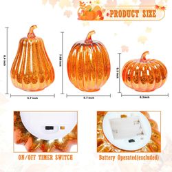 Coonoor LED-Dekofigur Herbstdeko LED Kürbis Laterne günstig online kaufen