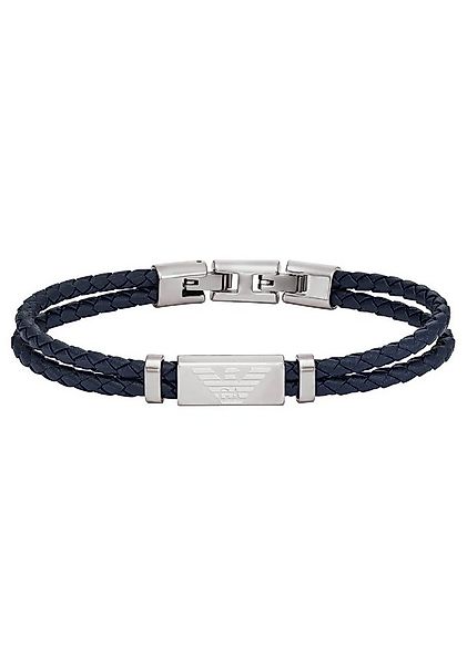 Emporio Armani Armband Schmuck Geschenk Edelstahl Leder Armschmuck günstig online kaufen