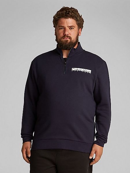 Calvin Klein Big&Tall Sweatshirt BT_NY CHEST BOX LOGO Q-ZIP in Großen Größe günstig online kaufen