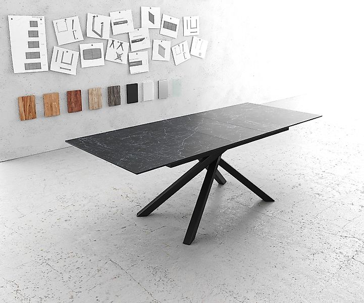 DELIFE Esstisch Edge, Keramik Laminam® Nero günstig online kaufen