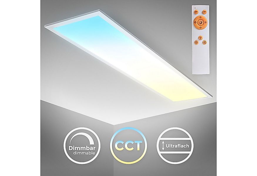 B.K.Licht Deckenleuchte LED Panel 100x25cm dimmbar 24 Watt 2200 Lumen ultra günstig online kaufen