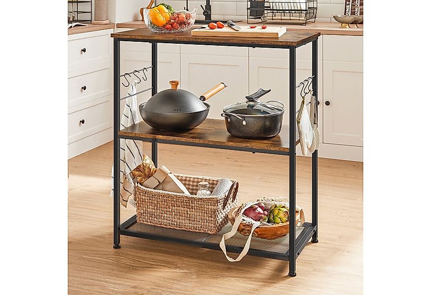 VASAGLE Küchenregal, Kücheninsel, Standregal, 80 x 40 x 90 cm (LxBxH) günstig online kaufen