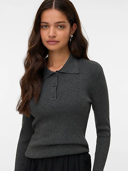 Vero Moda Polokragenpullover "VMSILJERIB LS POLONECK PULLOVER NOOS" günstig online kaufen