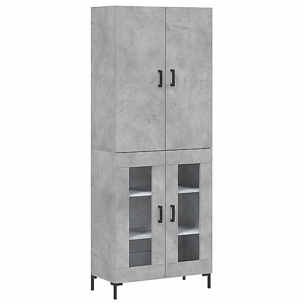 vidaXL Highboard Betongrau 69,5x34x180 cm Holzwerkstoff 3195735 günstig online kaufen