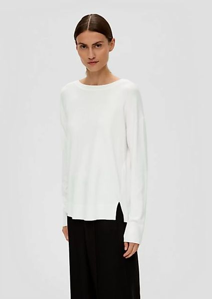 s.Oliver BLACK LABEL Longpullover mit Drop-Shoulder Look günstig online kaufen