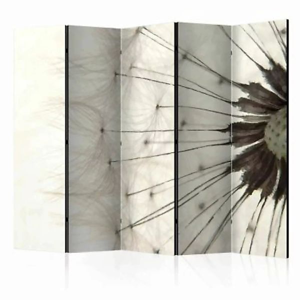 artgeist Paravent White Dandelion II [Room Dividers] schwarz/beige Gr. 225 günstig online kaufen