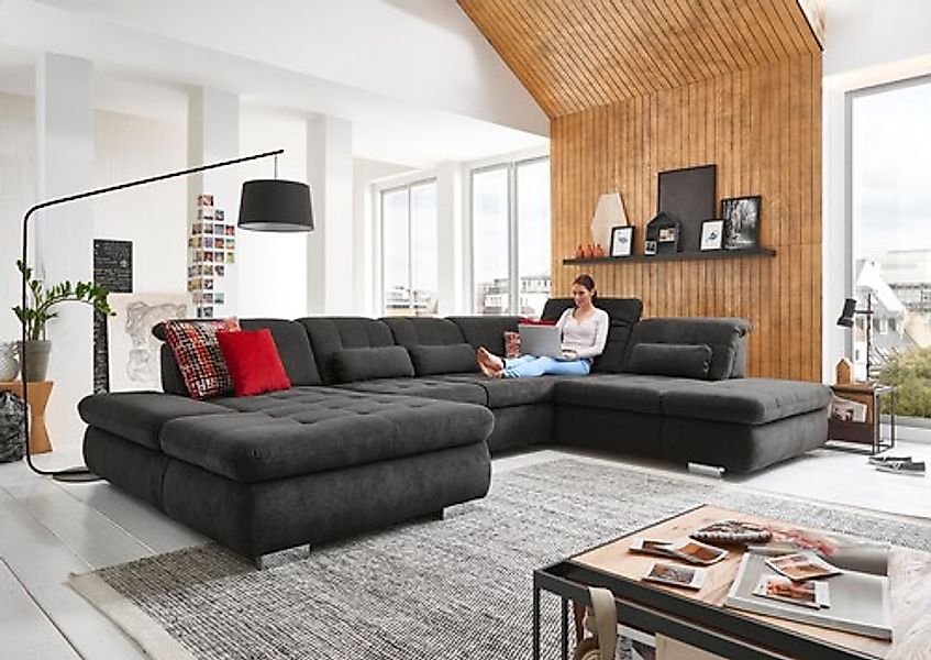 Die PlanBar Ecksofa »MP-IN17004 U-Form«, wahlweise mit Funktionen, Federker günstig online kaufen